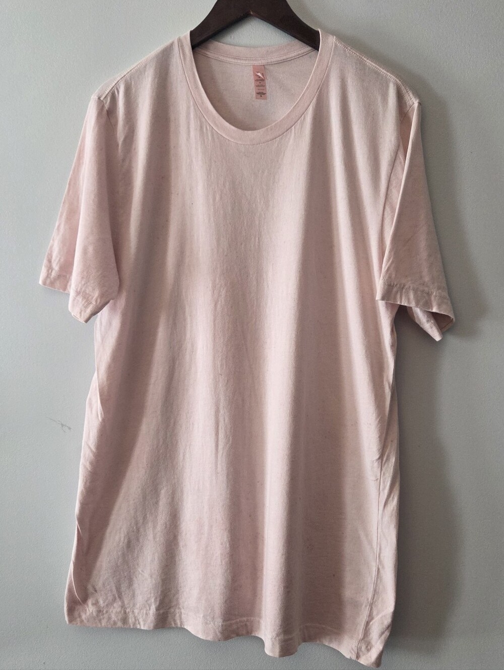 BELLA+CANVAS Unisex Cotton Jersey Short-Sleeve Shirt In Pale Pink Size XL